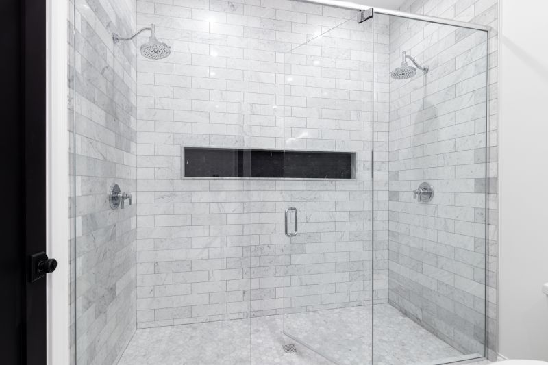 Sleek Shower with Matte Finish Fixtures